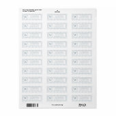 Étiquette Adresse de Retour avec Initiale de Famil (Feuille entière)