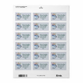 Étiquette Adresse de retour Bâtons à menthe au chocolat chau (Feuille entière)