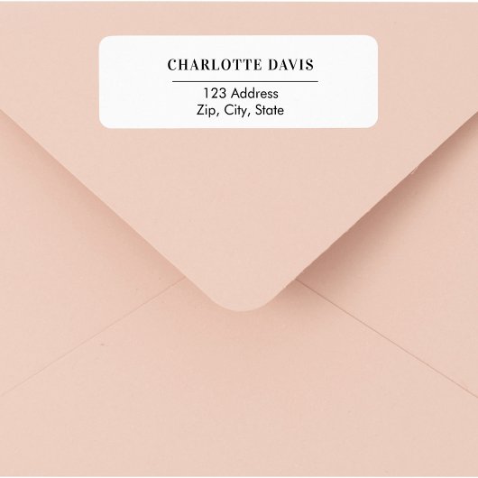 Étiquette Adresse de retour blanc noir 