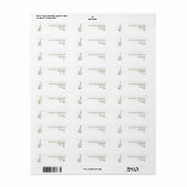 Étiquette Adresse de retour blanche simple et élégante (Feuille entière)