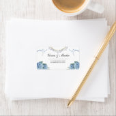 Étiquette Adresse de retour bleu pâle moderne Light (En situation)