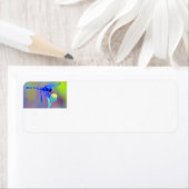 Étiquette Adresse de retour Blue Dragonfly (En situation)