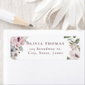 Étiquette Adresse de retour boho rose pâle (En situation)