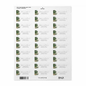 Étiquette Adresse de retour botanique boho tropicale (Feuille entière)