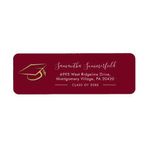 Étiquette Adresse de retour Bourgogne remise de diplôme 2026