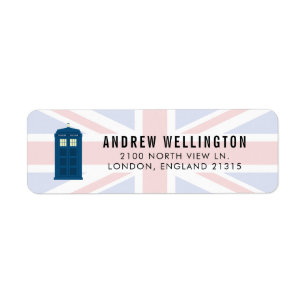 Étiquette Adresse de retour BRITANNIQUE britannique du