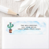 Étiquette Adresse de retour Cactus (En situation)