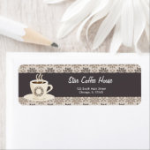 Étiquette Adresse de retour Café House (En situation)