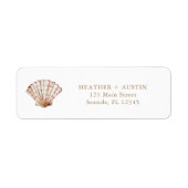 Étiquette Adresse de Retour Coquillage (Devant)