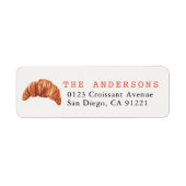 Étiquette Adresse de retour croissant (Devant)