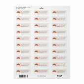 Étiquette Adresse de retour croissant (Feuille entière)