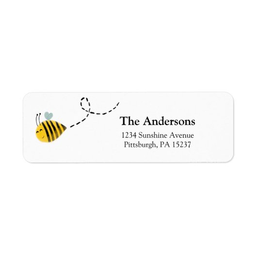 Étiquette Adresse de retour d'abeilles (Devant)