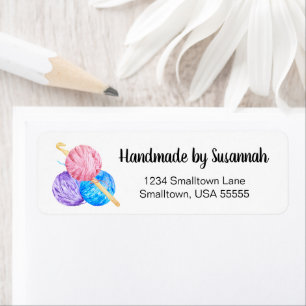 Étiquette Adresse de retour d'affaires Crochet artisanal