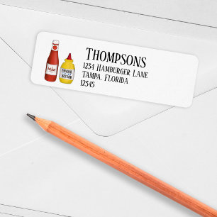 Étiquette Adresse de retour d'affaires Ketchup et Mustard