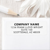 Étiquette Adresse de retour d'affaires personnalisée fixe de (En situation)