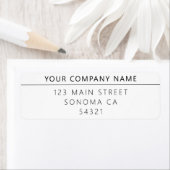 Étiquette Adresse de retour d'affaires personnalisée moderne (En situation)