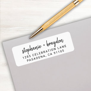 Étiquette Adresse de retour d'anniversaire 30 ans écriture s