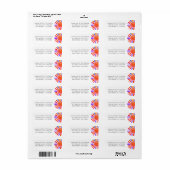 Étiquette Adresse de retour de Baby Shower Soleil (Feuille entière)