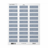 Étiquette Adresse de retour de baptême simple en écriture cr (Feuille entière)