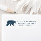 Étiquette Adresse de retour de bébé de l'ours moderne (En situation)