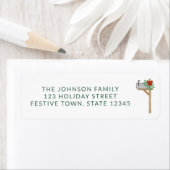 Étiquette Adresse de retour de boîte aux lettres de Noël (En situation)