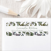 Étiquette Adresse de retour de branche d'olive (En situation)