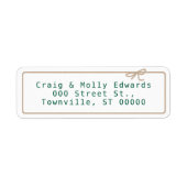 Étiquette Adresse de retour de chaîne Kraft (Devant)