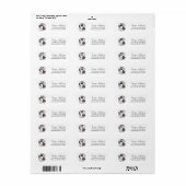 Étiquette Adresse de Retour de Citrouille Fantôme de Hallowe (Feuille entière)
