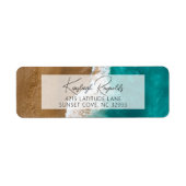 Étiquette Adresse de retour de classe de plage océanique mod (Devant)