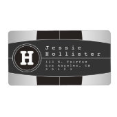 Étiquette Adresse de retour de conception géométrique modern (Devant)