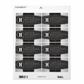 Étiquette Adresse de retour de conception géométrique modern (Feuille entière)