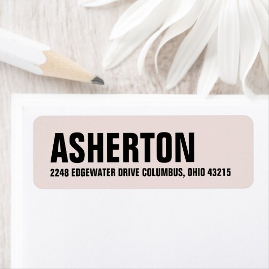 Étiquette Adresse de retour de couleur moderne (En situation)