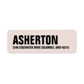 Étiquette Adresse de retour de couleur moderne (Devant)