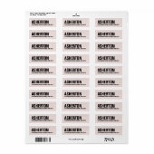 Étiquette Adresse de retour de couleur moderne (Feuille entière)