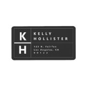 Étiquette Adresse de retour de création moderne | Gris presq (Devant)