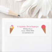 Étiquette Adresse de retour de crème glacée (En situation)