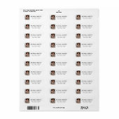 Étiquette Adresse de retour de diplômé de photo de script mo (Feuille entière)