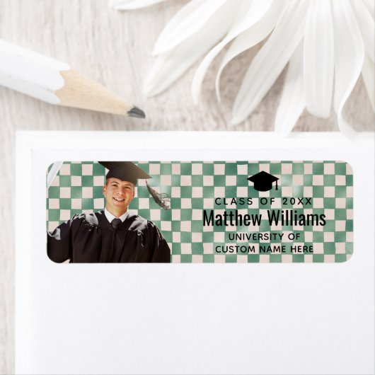 Étiquette Adresse de retour de diplôme personnalisée avec ph (En situation)