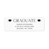 Étiquette Adresse de retour de diplôme simple (Devant)