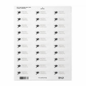 Étiquette Adresse de retour de diplôme Simple Cap Wildlower (Feuille entière)
