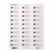 Étiquette Adresse de retour de diplôme Simple Cap Wildlower (Feuille entière)