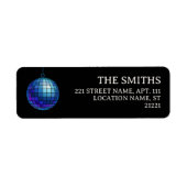 Étiquette Adresse de retour de Disco Ball Halloween (Devant)