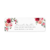 Étiquette Adresse de retour de flush Blossoms (Devant)