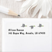 Étiquette Adresse de retour de Flying Ducks (En situation)