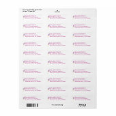 Étiquette Adresse de retour de fusée violette (Feuille entière)