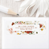 Étiquette Adresse de retour de jardin floral Boho rustique (En situation)