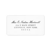 Étiquette Adresse de Retour de Jeunes Mariés Absolument Clas (Devant)
