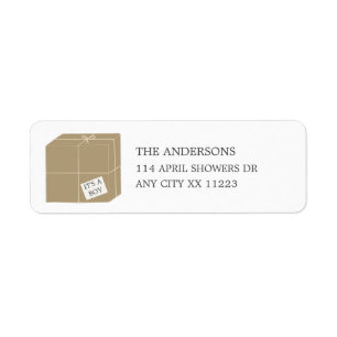 Étiquette Adresse de retour de la boîte de livraison Brown