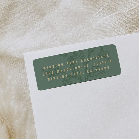 Étiquette Adresse de retour de la branche verte prospère