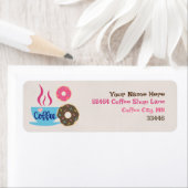 Étiquette ADRESSE DE RETOUR DE LA Cafétéria (En situation)